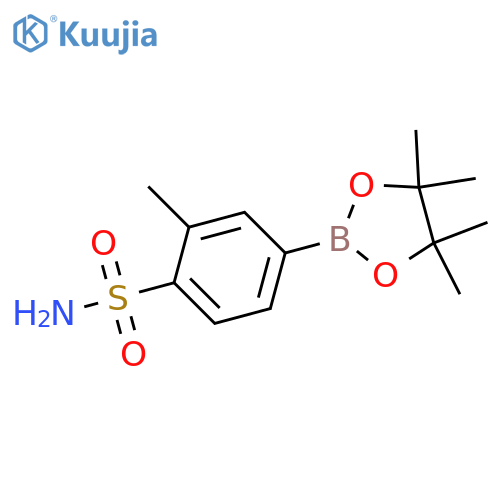 2-methyl-4-(tetramethyl-1,3,2-dioxaborolan-2-yl)benzene-1-sulfonamide structure