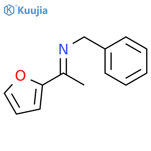 Benzenemethanamine, N-[1-(2-furanyl)ethylidene]-, (E)- structure