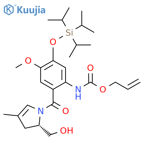 Carbamic acid, N-[2-[[(2S)-2,3-dihydro-2-(hydroxymethyl)-4-methyl-1H-pyrrol-1-yl]carbonyl]-4-methoxy-5-[[tris(1-methylethyl)silyl]oxy]phenyl]-, 2-propen-1-yl ester structure