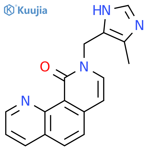 1,9-Phenanthrolin-10(9H)-one, 9-[(5-methyl-1H-imidazol-4-yl)methyl]- structure