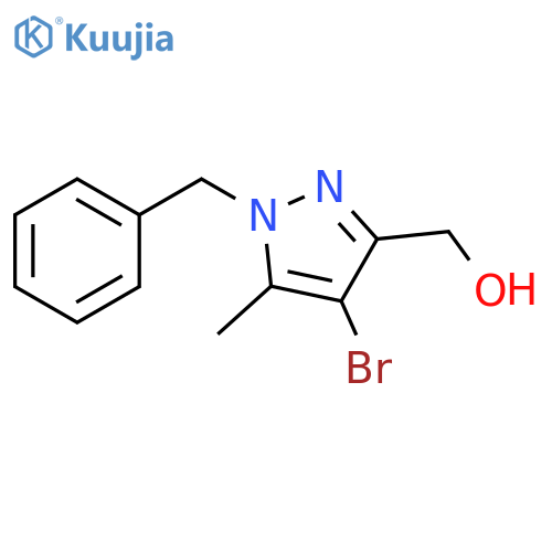 1H-Pyrazole-3-methanol, 4-bromo-5-methyl-1-(phenylmethyl)- structure