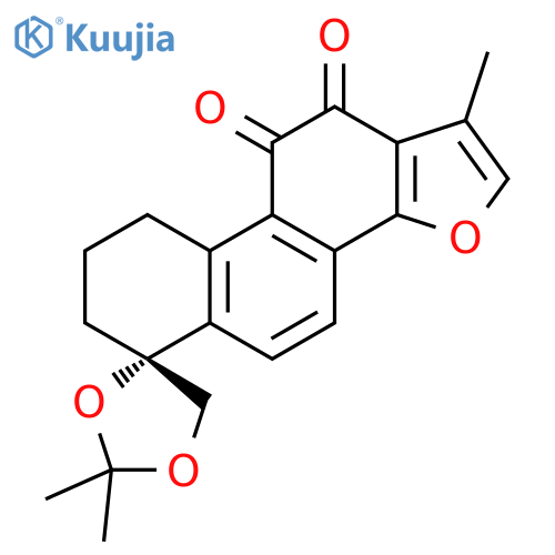 Spiro[1,3-dioxolane-4,6′(7′H)-phenanthro[1,2-b]furan]-10′,11′-dione, 8′,9′-dihydro-1′,2,2-trimethyl-, (R)- structure