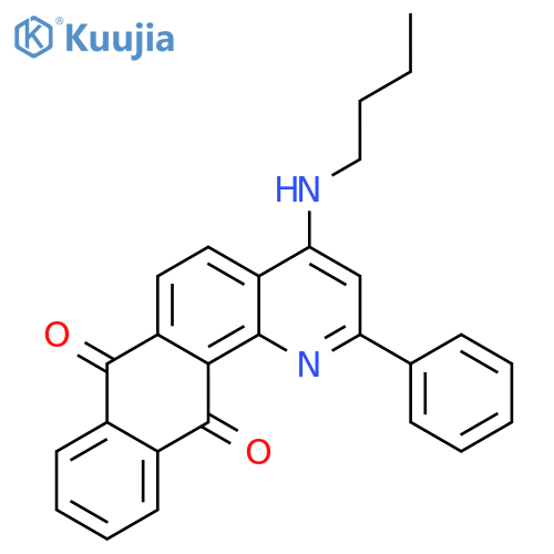 Naphtho[2,3-h]quinoline-7,12-dione, 4-(butylamino)-2-phenyl- structure