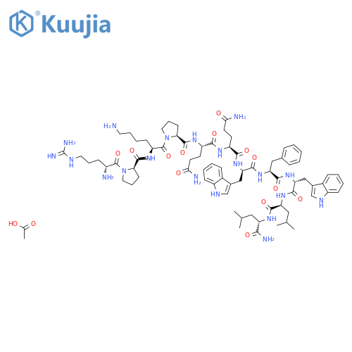 D-ARG-D-PRO-LYS-PRO-GLN-GLN-D-TRP-PHE-D-TRP-LEU-LEU-NH2 ACETATE SALT structure