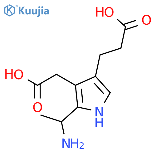 1H-Pyrrole-3-propanoic acid, 5-(1-aminoethyl)-4-(carboxymethyl)-, (±)- structure