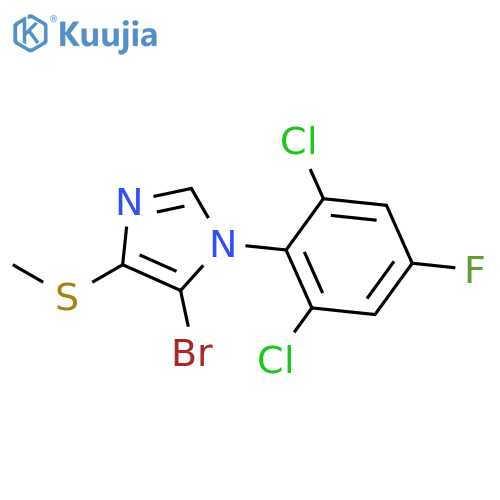 5-Bromo-1-(2,6-dichloro-4-fluorophenyl)-4-(methylsulfanyl)-1H-imidazole structure