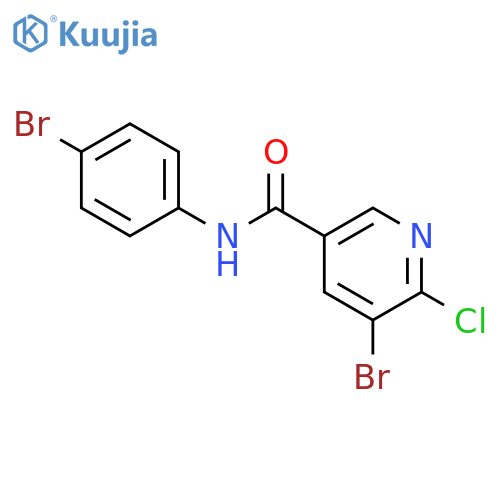 3-Pyridinecarboxamide, 5-bromo-N-(4-bromophenyl)-6-chloro- structure