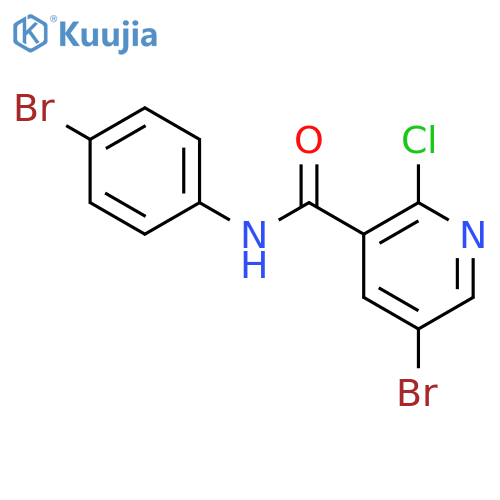 3-Pyridinecarboxamide, 5-bromo-N-(4-bromophenyl)-2-chloro- structure