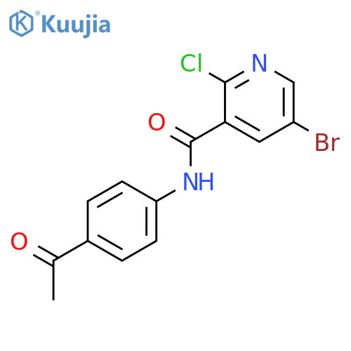 N-(4-Acetylphenyl)-5-bromo-2-chloropyridine-3-carboxamide structure