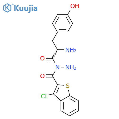 L-Tyrosine, N-[(3-chlorobenzo[b]thien-2-yl)carbonyl]-, hydrazide structure