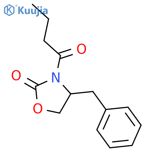 (4R)-4-benzyl-3-butanoyl-1,3-oxazolidin-2-one structure