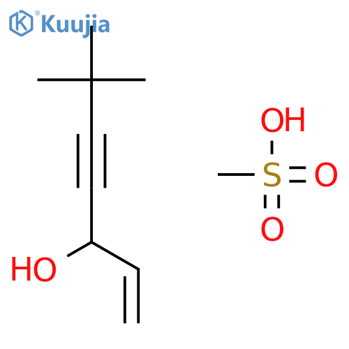 1-Hepten-4-yn-3-ol, 6,6-dimethyl-, methanesulfonate structure