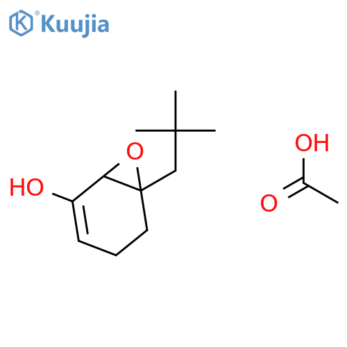 Acetic acid;6-(2,2-dimethylpropyl)-7-oxabicyclo[4.1.0]hept-2-en-2-ol structure