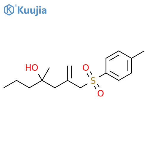 1-Hepten-4-ol, 4-methyl-2-[[(4-methylphenyl)sulfonyl]methyl]- structure