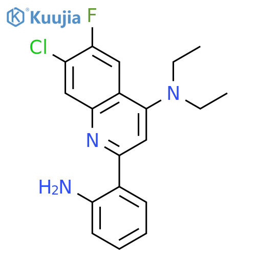 4-Quinolinamine, 2-(2-aminophenyl)-7-chloro-N,N-diethyl-6-fluoro- structure
