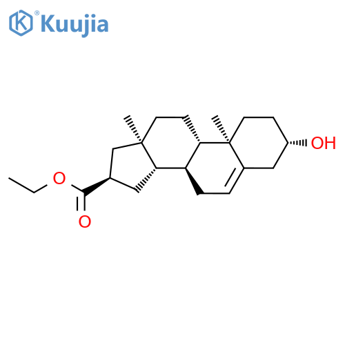Androst-5-ene-16-carboxylic acid, 3-hydroxy-, ethyl ester, (3b,16a)- structure