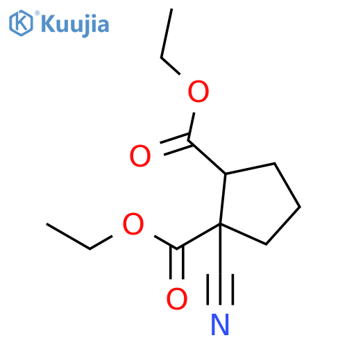 1,2-Cyclopentanedicarboxylic acid, 1-cyano-, diethyl ester structure