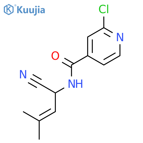 4-Pyridinecarboxamide, 2-chloro-N-(1-cyano-3-methyl-2-butenyl)- structure