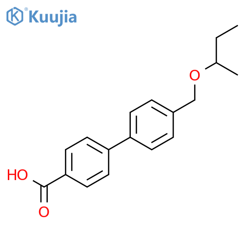 [1,1'-Biphenyl]-4-carboxylic acid, 4'-[(1-methylpropoxy)methyl]-, (+)- structure