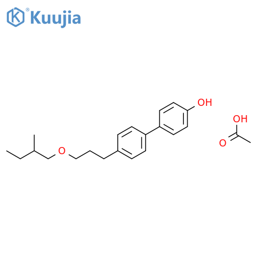 [1,1'-Biphenyl]-4-ol, 4'-[3-(2-methylbutoxy)propyl]-, acetate, (+)- structure