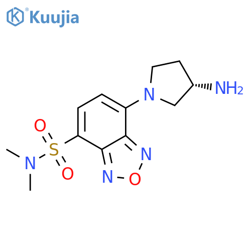 (S)-4-(N,N-Dimethylaminosulfonyl)-7-(3-aminopyrrolidin-1-yl)-2,1,3-benzoxadiazole structure