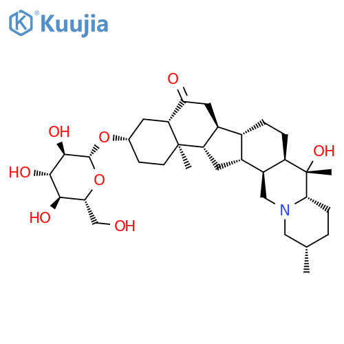 Cevan-6-one, 3-(b-D-glucopyranosyloxy)-20-hydroxy-,(3b,5a,17b,22b)- (9CI) structure