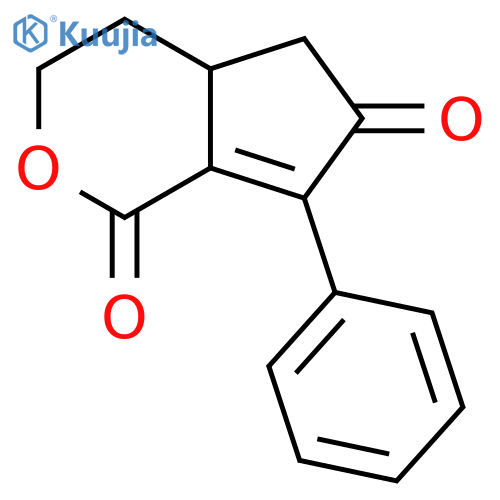 Cyclopenta[c]pyran-1,6-dione, 3,4,4a,5-tetrahydro-7-phenyl- structure