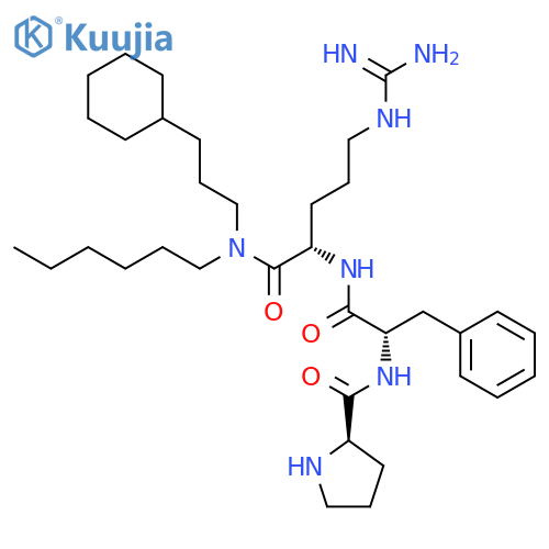 L-Argininamide, D-prolyl-L-phenylalanyl-N-(3-cyclohexylpropyl)-N-hexyl- structure