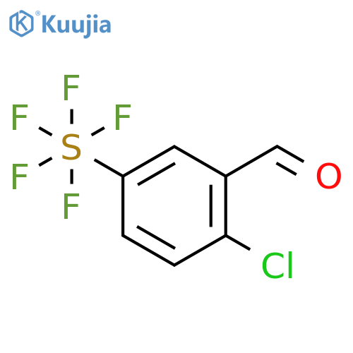 2-Chloro-5-(pentafluorosulfur)benzaldehyde structure