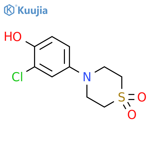 Phenol, 2-chloro-4-(1,1-dioxido-4-thiomorpholinyl)- structure