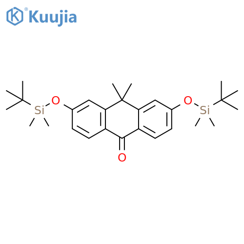 9(10H)-Anthracenone, 3,6-bis[[(1,1-dimethylethyl)dimethylsilyl]oxy]-10,10-dimethyl- structure
