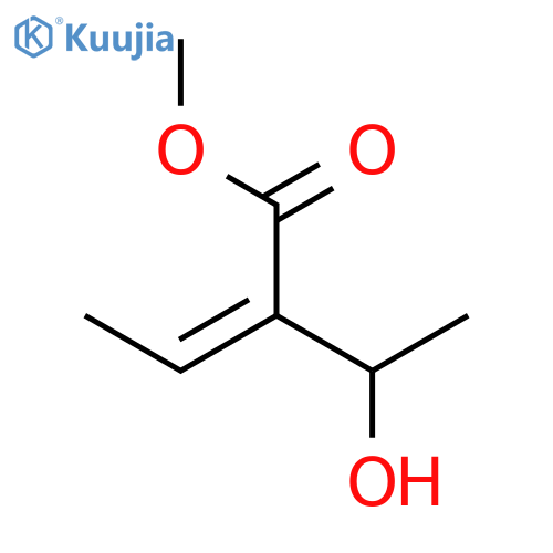 2-Butenoic acid, 2-(1-hydroxyethyl)-, methyl ester, (2E)- structure