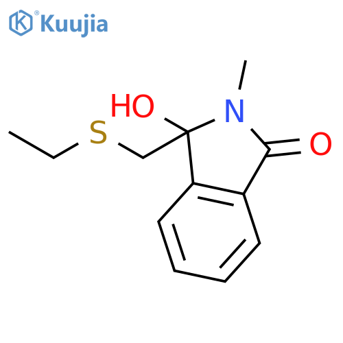 1H-Isoindol-1-one, 3-[(ethylthio)methyl]-2,3-dihydro-3-hydroxy-2-methyl- structure
