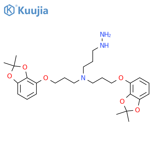 1-Propanamine,N,N-bis[3-[(2,2-dimethyl-1,3-benzodioxol-4-yl)oxy]propyl]-3-hydrazino- structure