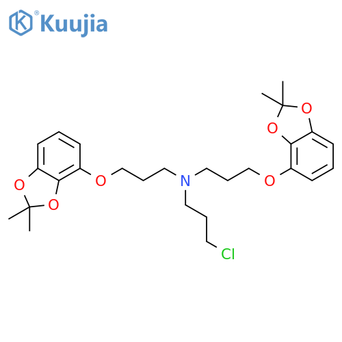 1-Propanamine,3-chloro-N,N-bis[3-[(2,2-dimethyl-1,3-benzodioxol-4-yl)oxy]propyl]- structure
