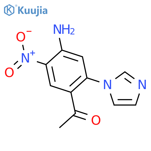 Ethanone, 1-[4-amino-2-(1H-imidazol-1-yl)-5-nitrophenyl]- structure