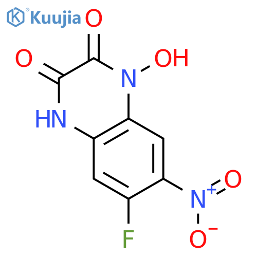 2,3-Quinoxalinedione, 6-fluoro-1,4-dihydro-1-hydroxy-7-nitro- structure