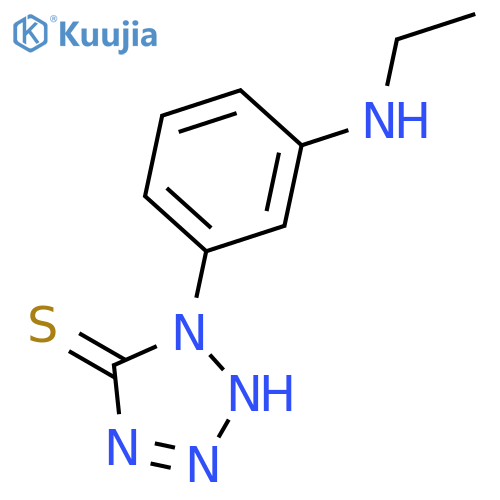 5H-Tetrazole-5-thione, 1-[3-(ethylamino)phenyl]-1,2-dihydro- structure