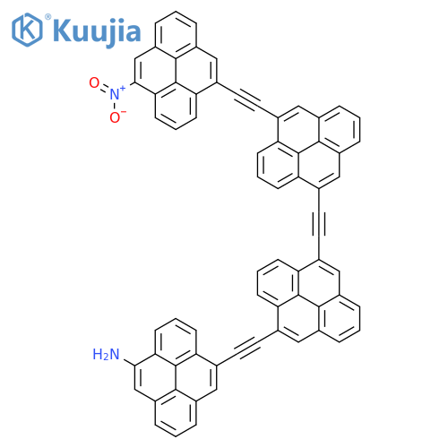 4-Pyrenamine, 10-[2-[10-[2-[10-[2-(10-nitro-4-pyrenyl)ethynyl]-4-pyrenyl]ethynyl]-4-pyrenyl]ethynyl]- structure