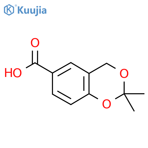 2,2-dimethyl-2,4-dihydro-1,3-benzodioxine-6-carboxylic acid structure