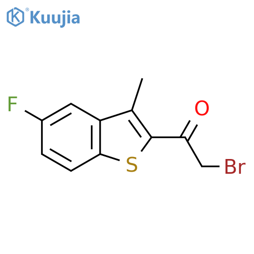 2-Bromo-1-(5-fluoro-3-methyl-benzo[b]thiophen-2-yl)-ethanone structure