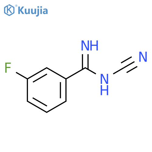 N'-cyano-3-fluorobenzene-1-carboximidamide structure