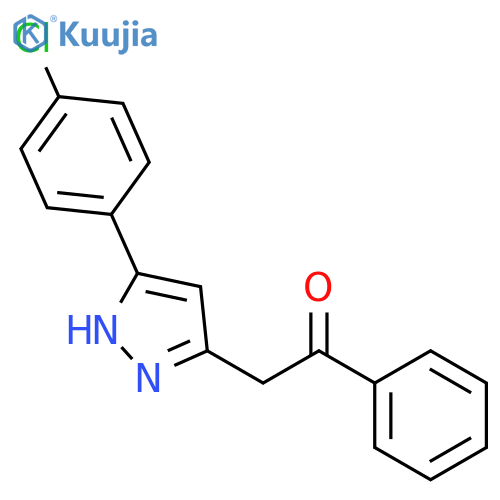 Ethanone, 2-[5-(4-chlorophenyl)-1H-pyrazol-3-yl]-1-phenyl- structure