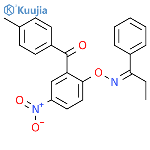1-Propanone, 1-phenyl-, O-[2-(4-methylbenzoyl)-4-nitrophenyl]oxime structure