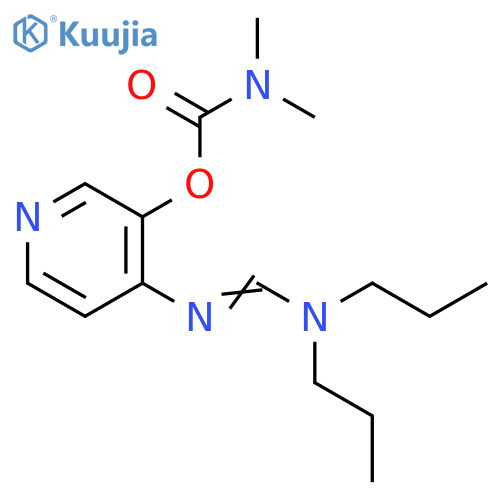 Carbamic acid, dimethyl-,4-[[(dipropylamino)methylene]amino]-3-pyridinyl ester structure