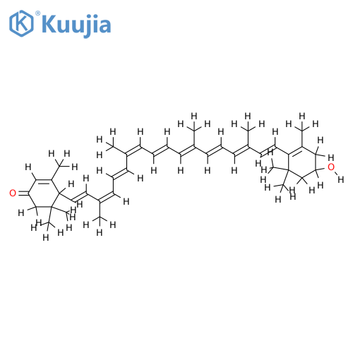(3R,6'R)-3-hydroxy-4',5'-didehydro-5',6'-dihydro-beta,beta-caroten-3'-one structure