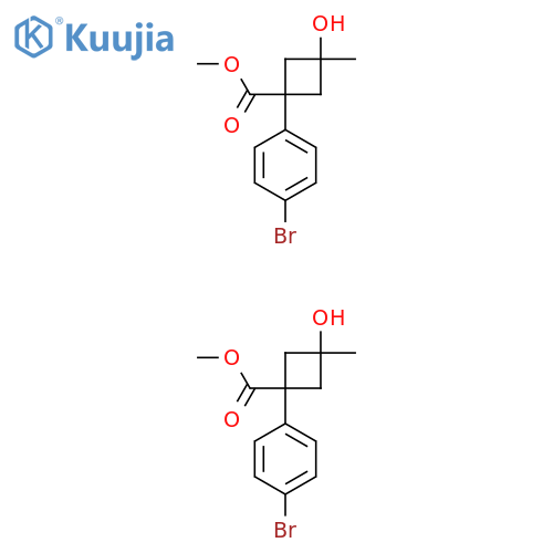 (1r,3r)-Methyl 1-(4-bromophenyl)-3-hydroxy-3-methylcyclobutanecarboxylate structure