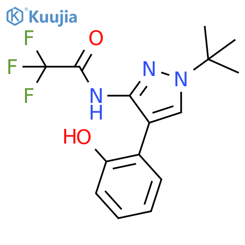 N-(1-(tert-Butyl)-4-(2-hydroxyphenyl)-1H-pyrazol-3-yl)-2,2,2-trifluoroacetamide structure