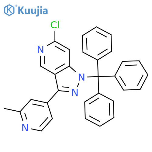 6-Chloro-3-(2-methylpyridin-4-yl)-1-trityl-1H-pyrazolo[4,3-c]pyridine structure