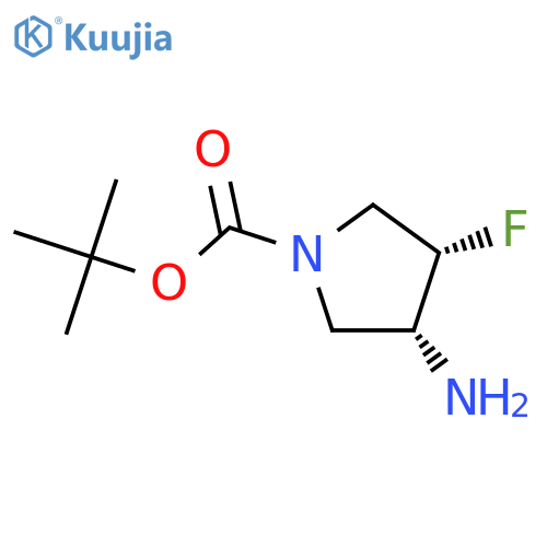 tert-butyl cis-3-amino-4-fluoropyrrolidine-1-carboxylate structure